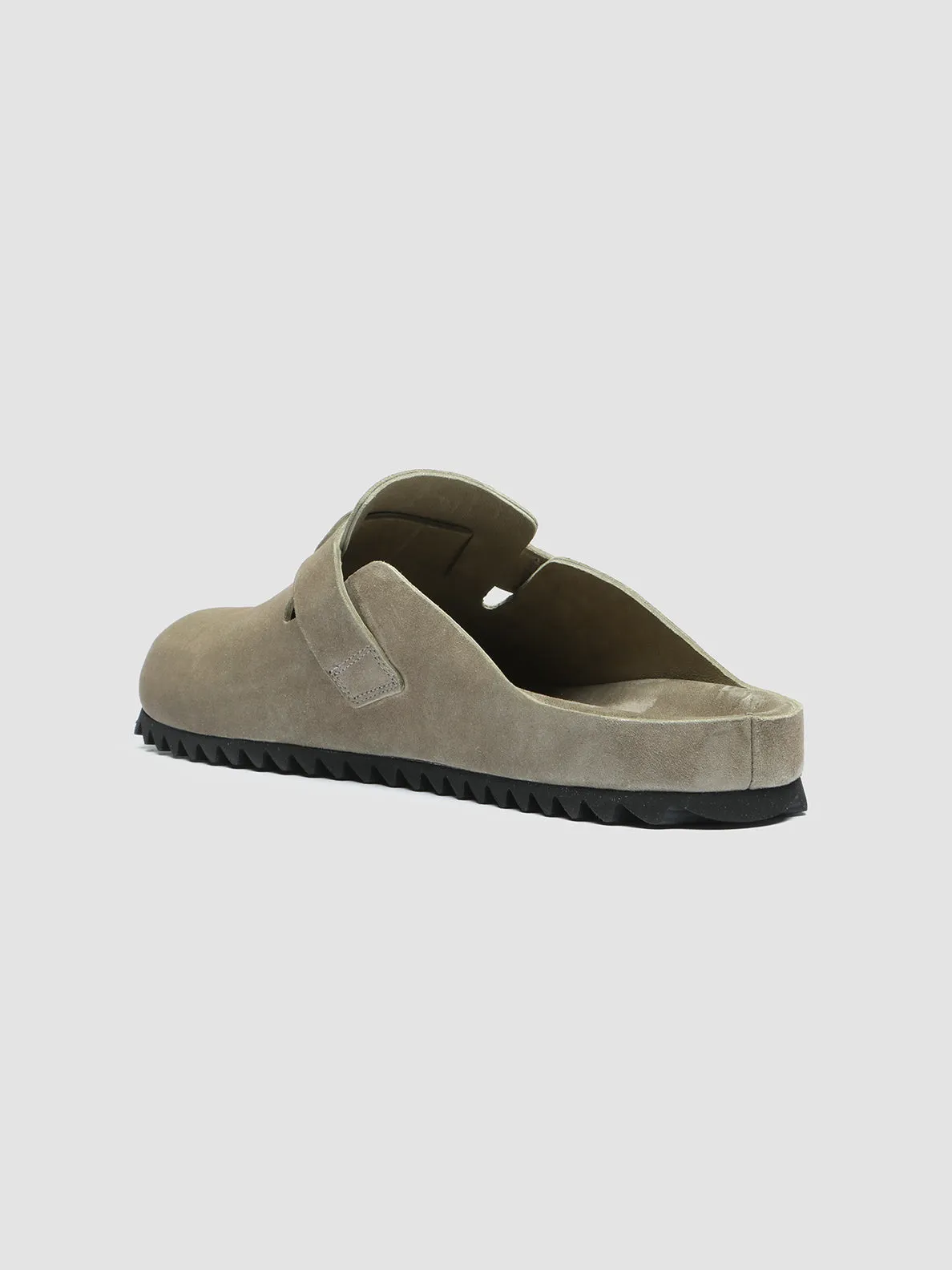 AGOR?? 004 - Taupe Suede slippers All-weather breathability Structured silhouette