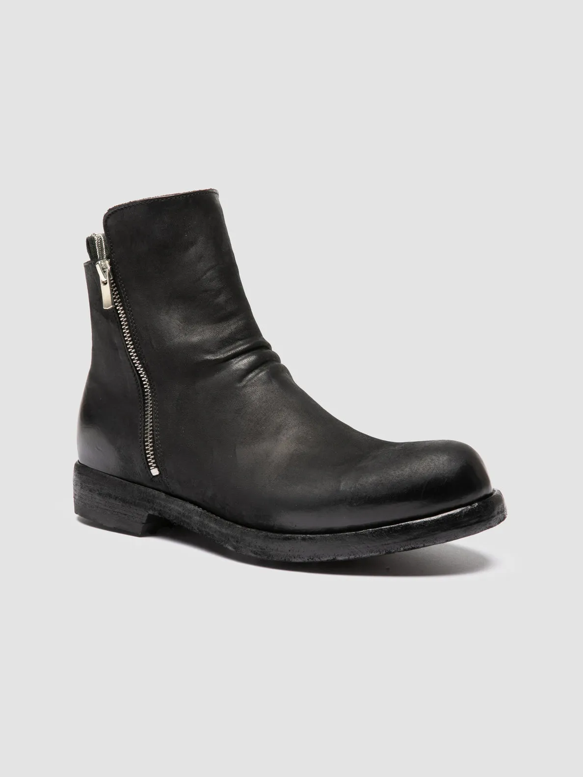 BULLA DD 105 - Black Leather Zipped Boots Tailored grip Easy Styling