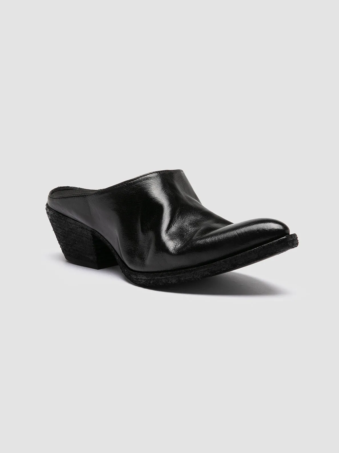 Parkour Run Campus Hike WANDA DD 101 - Black Leather Mule Sandals