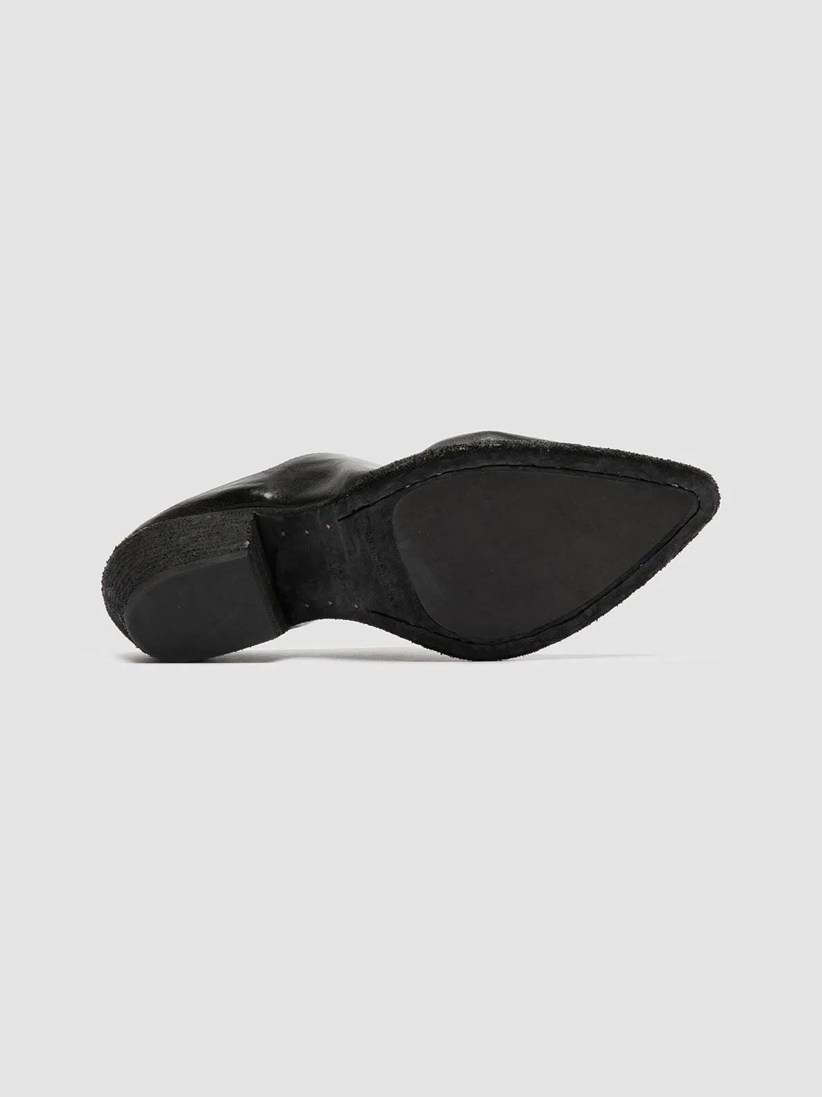 Dinner Step WANDA DD 101 - Black Leather Mule Sandals