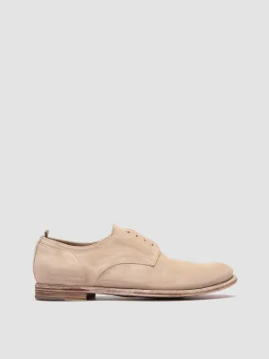 Glossy Touch ARCHIVE 500 - Beige Suede Derby Shoes