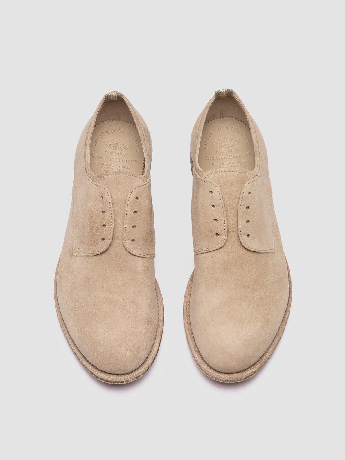 ARCHIVE 500 - Beige Suede Derby Shoes Easy Walk