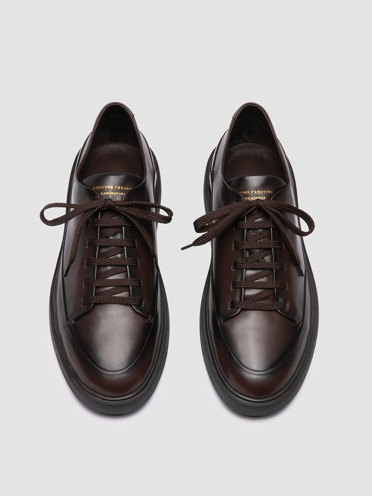 RELEASE 001 - Brown Leather Sneakers Walk Ready Walk Support