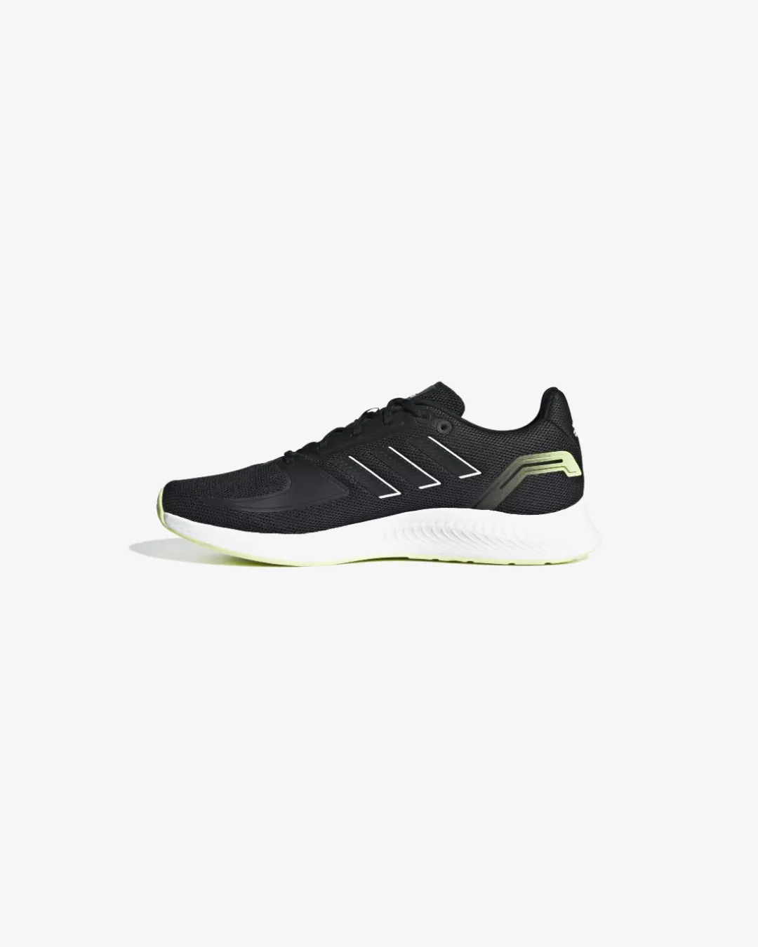 Adidas Run Falcon 2.0 In Black and white-Green Soles Sneakers running in winter