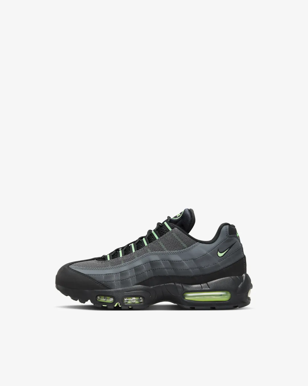 wide - fit spaciousness logo - branded running gear Nike Air Max 95 Black ??Vapor Green??