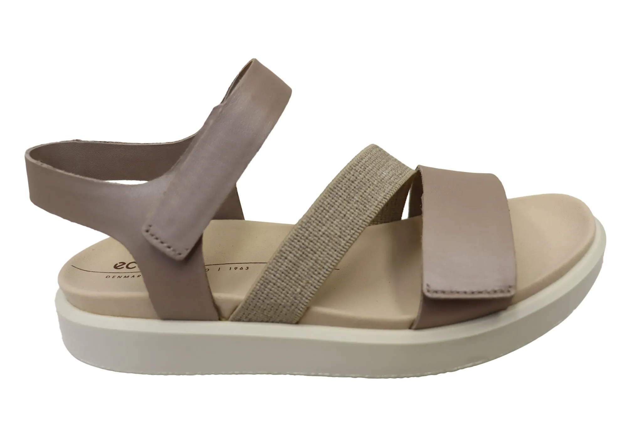 soft pastel City Run ECCO Womens Flowt Comfortable Leather Sandals