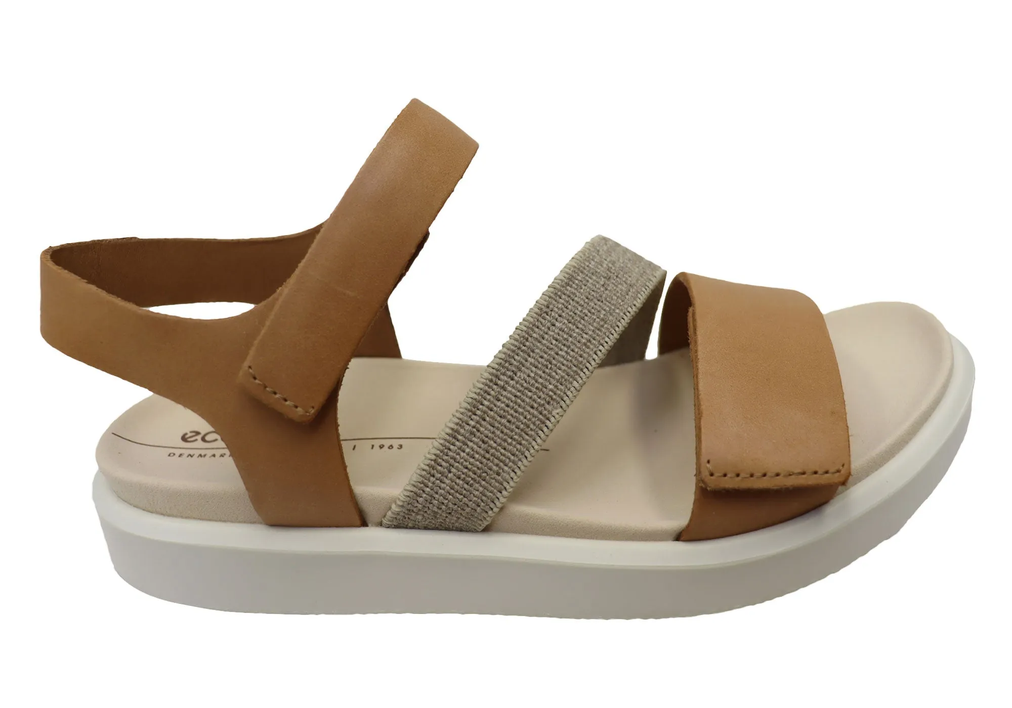 ECCO Womens Flowt Comfortable Leather Sandals Slim Line material