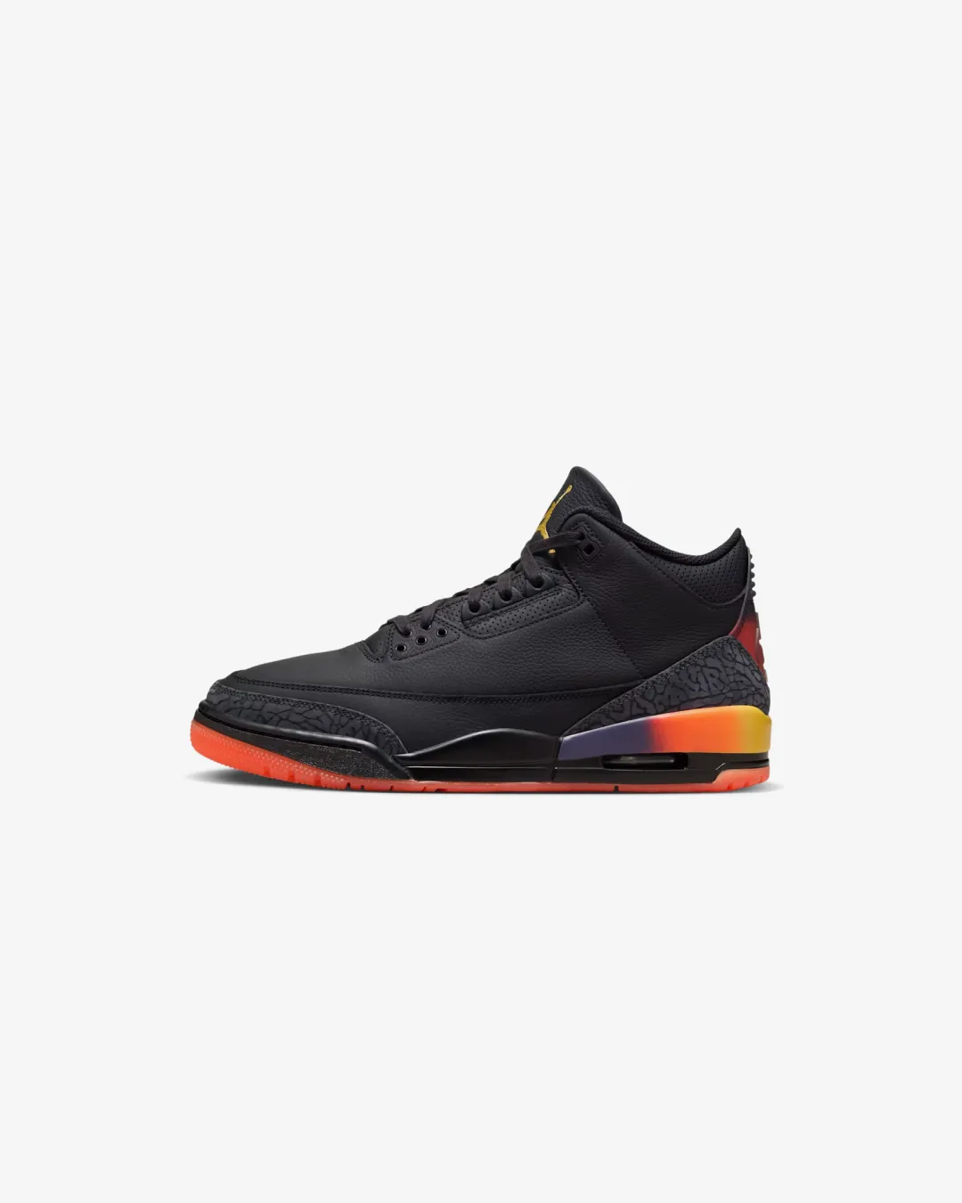 Korean Trend Stride Bold Air Jordan 3 x J?Balvin ??Rio?? (Black/Solar?Flare/Total?Crimson Abyss)