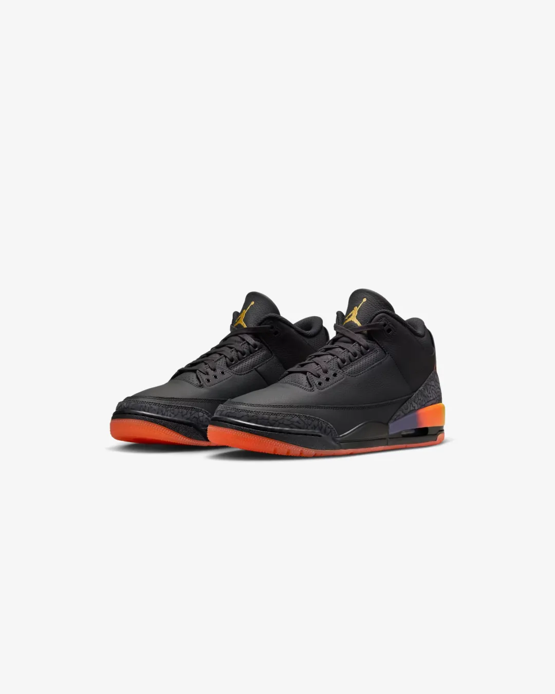 King Strong Shock Resistant Air Jordan 3 x J?Balvin ??Rio?? (Black/Solar?Flare/Total?Crimson Abyss)