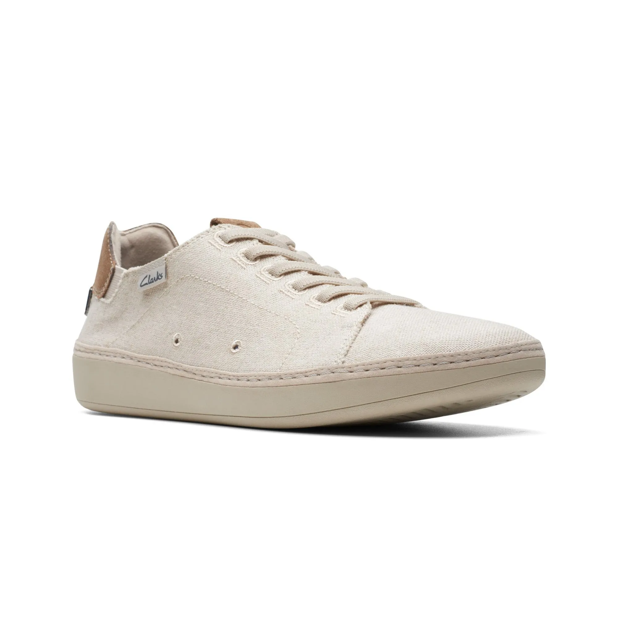 Clarks Men's Higley Lace Clean White Skin Fresh