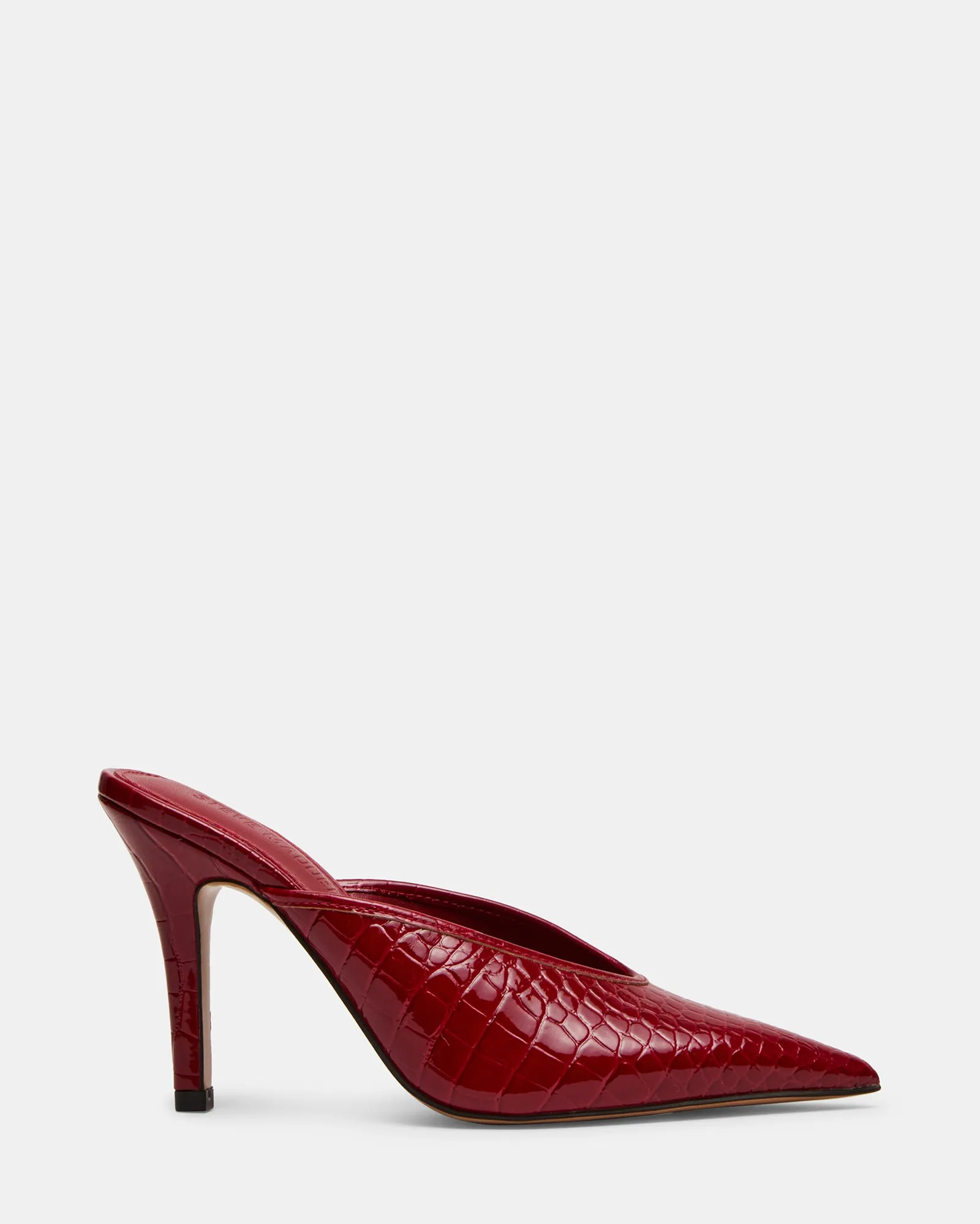 Bold Open Toe Heels LITA RED CROCODILE