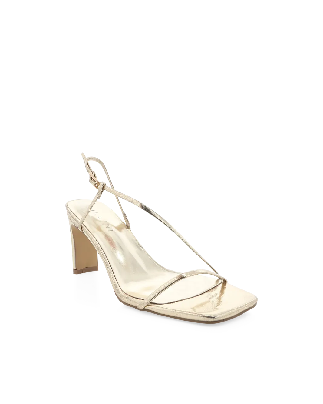 PAULINE - GOLD METALLIC Plush Heels Clear High Heels