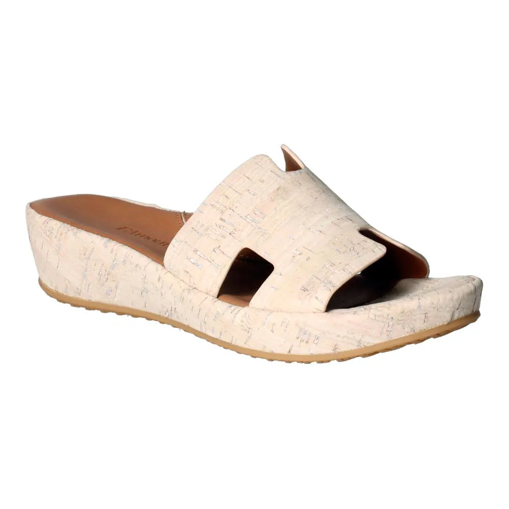 Catiana Slip on Sandal - Whitewash Cork Cloud Comfort Durable Material
