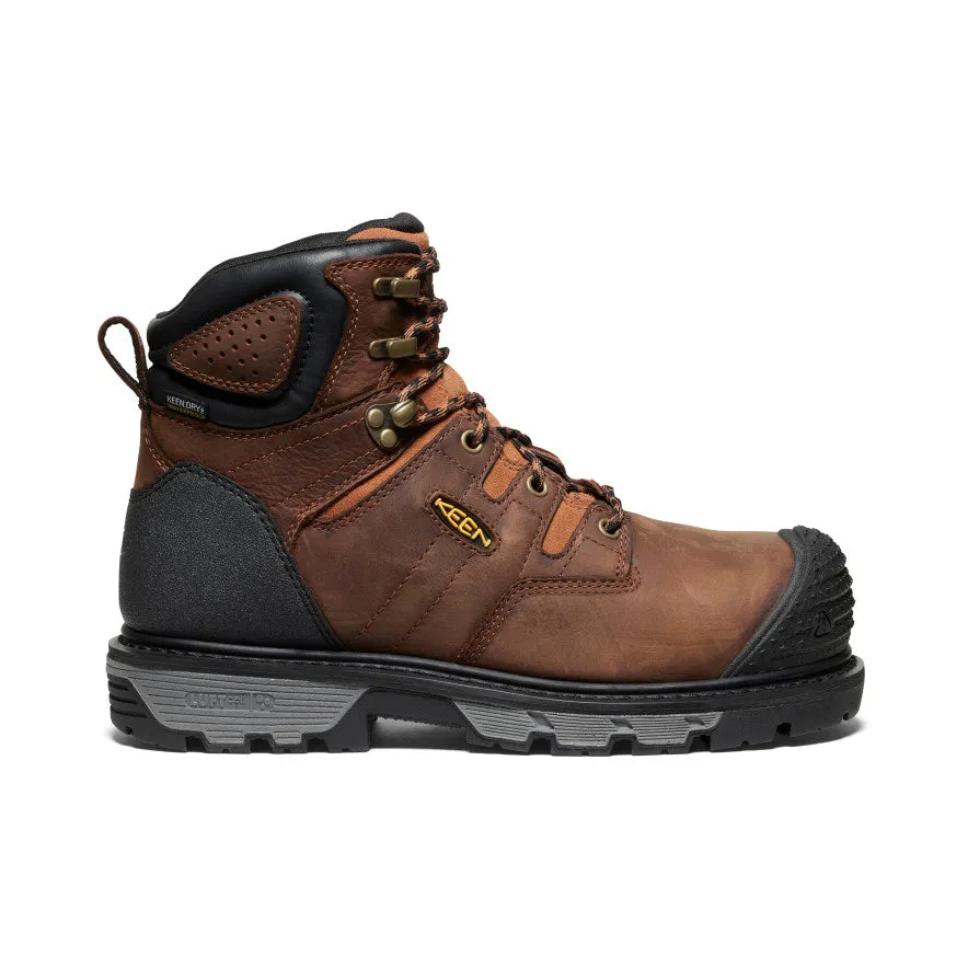 Low Profile Men's Camden 6" Waterproof Boot (Carbon Toe)  |  Leather Brown/Black