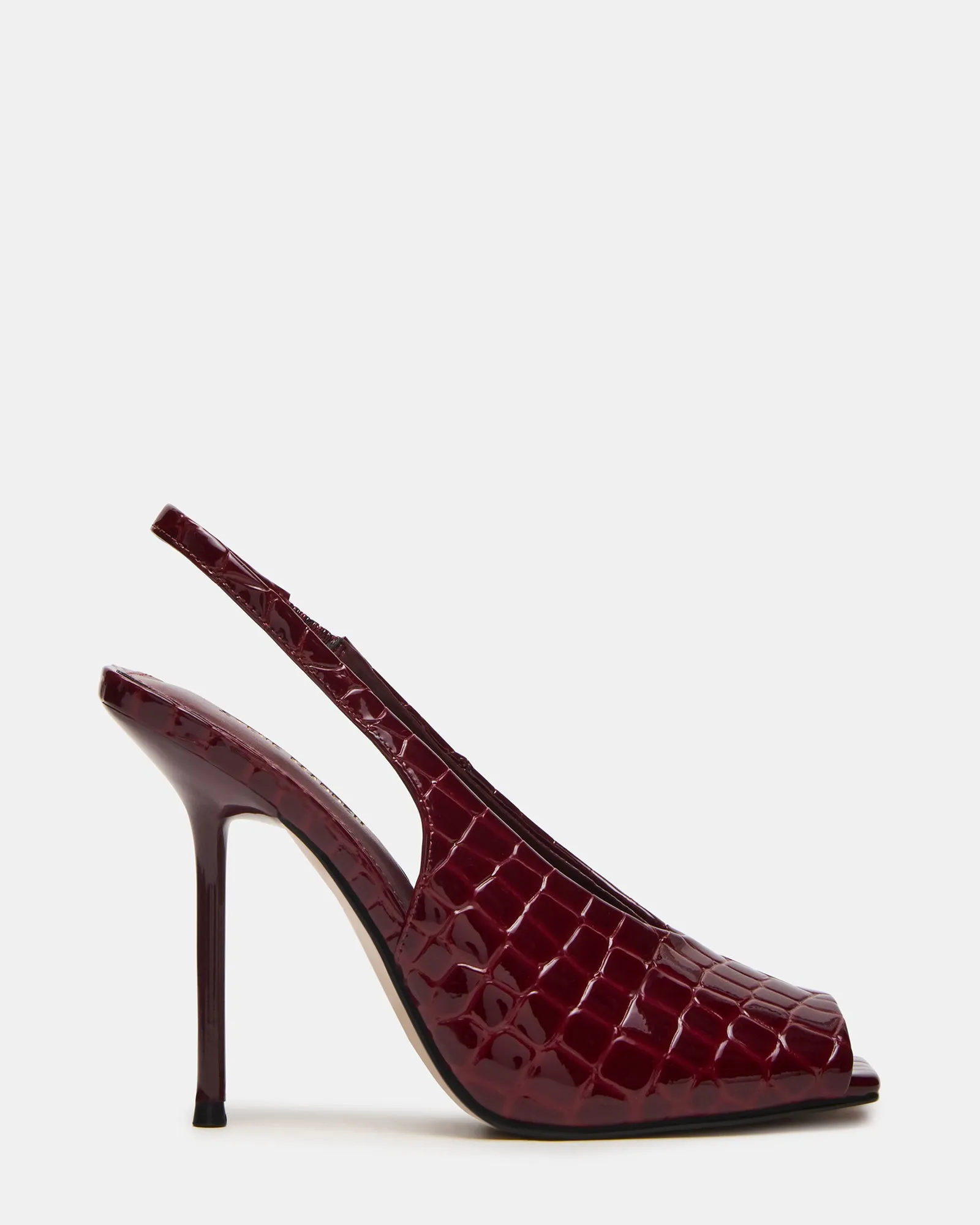 Satin Wedding Shoes LUCIAN WINE CROCODILE