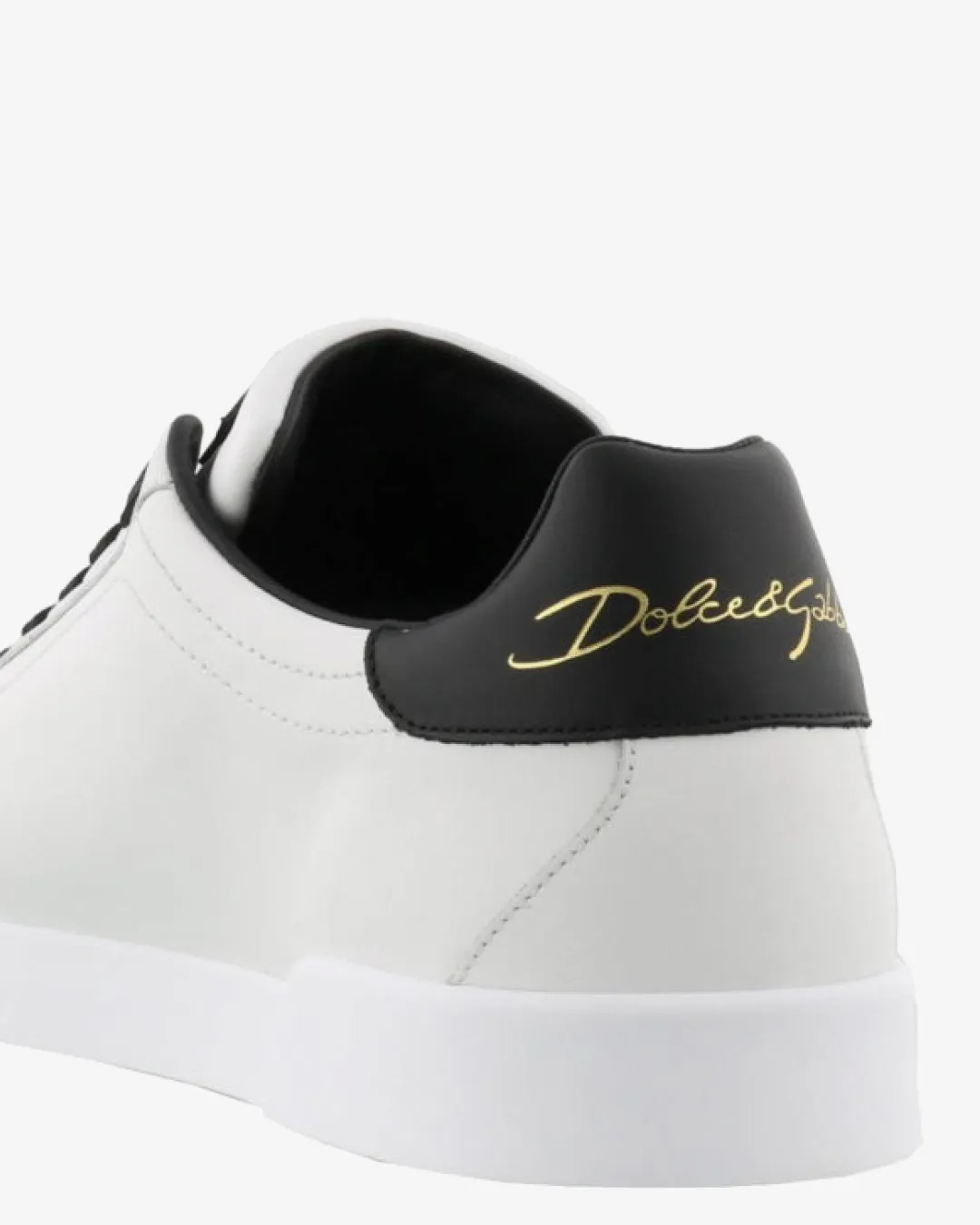 Dolce & Gabbana Crown Print Portofino Low Top Sneakers - White/Black Outdoor necessity Secure lockdown