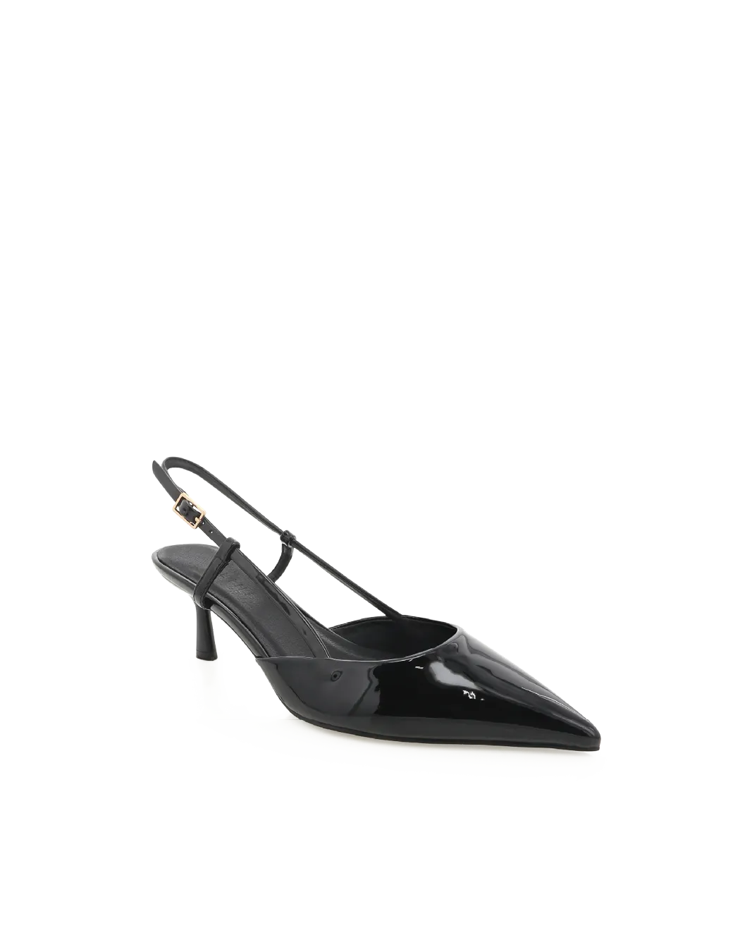 Floral Embellished Heels Anti Odor Feature KYRIE - BLACK PATENT