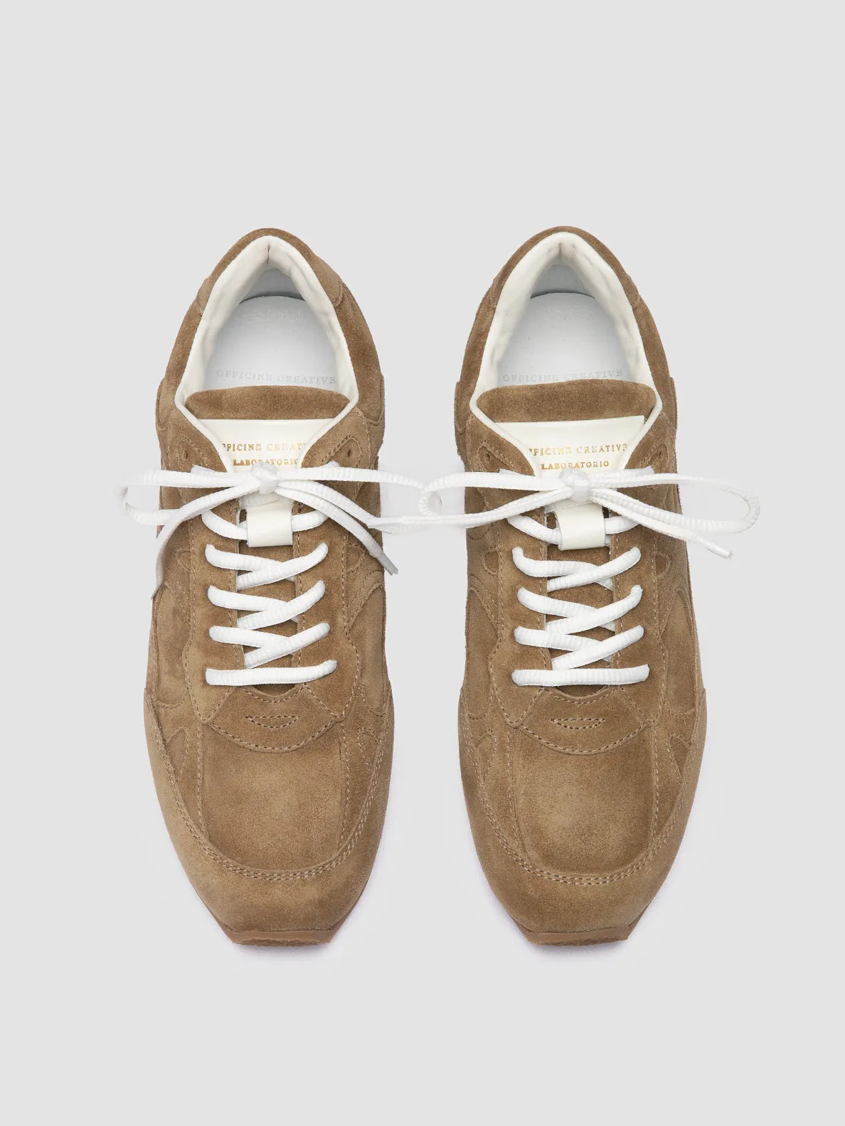 Toe Guard Padded collar AWAY 101 - Brown Suede Sneakers