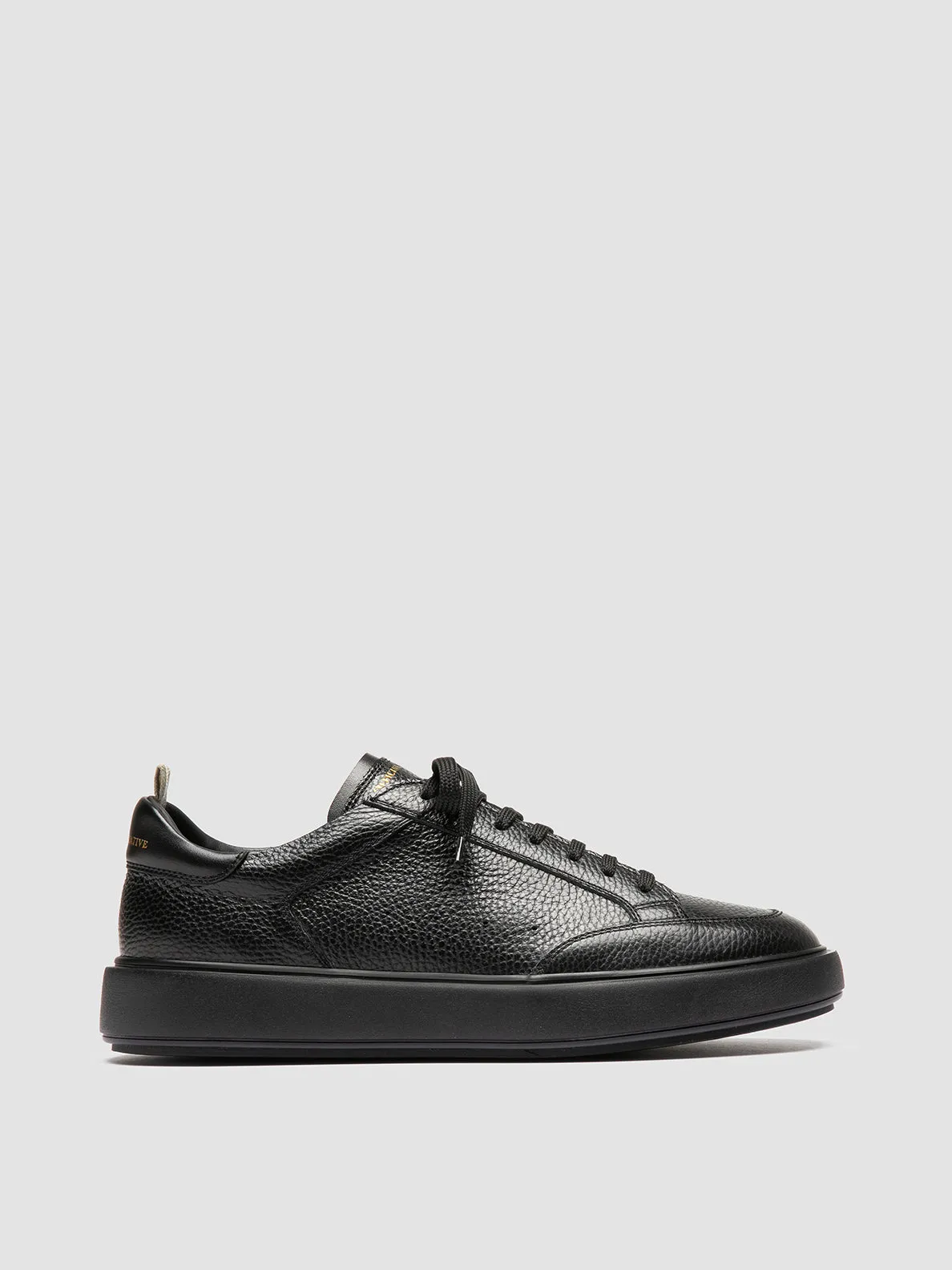 SEQUEL 001 - Black Leather Sneakers Signature comfort