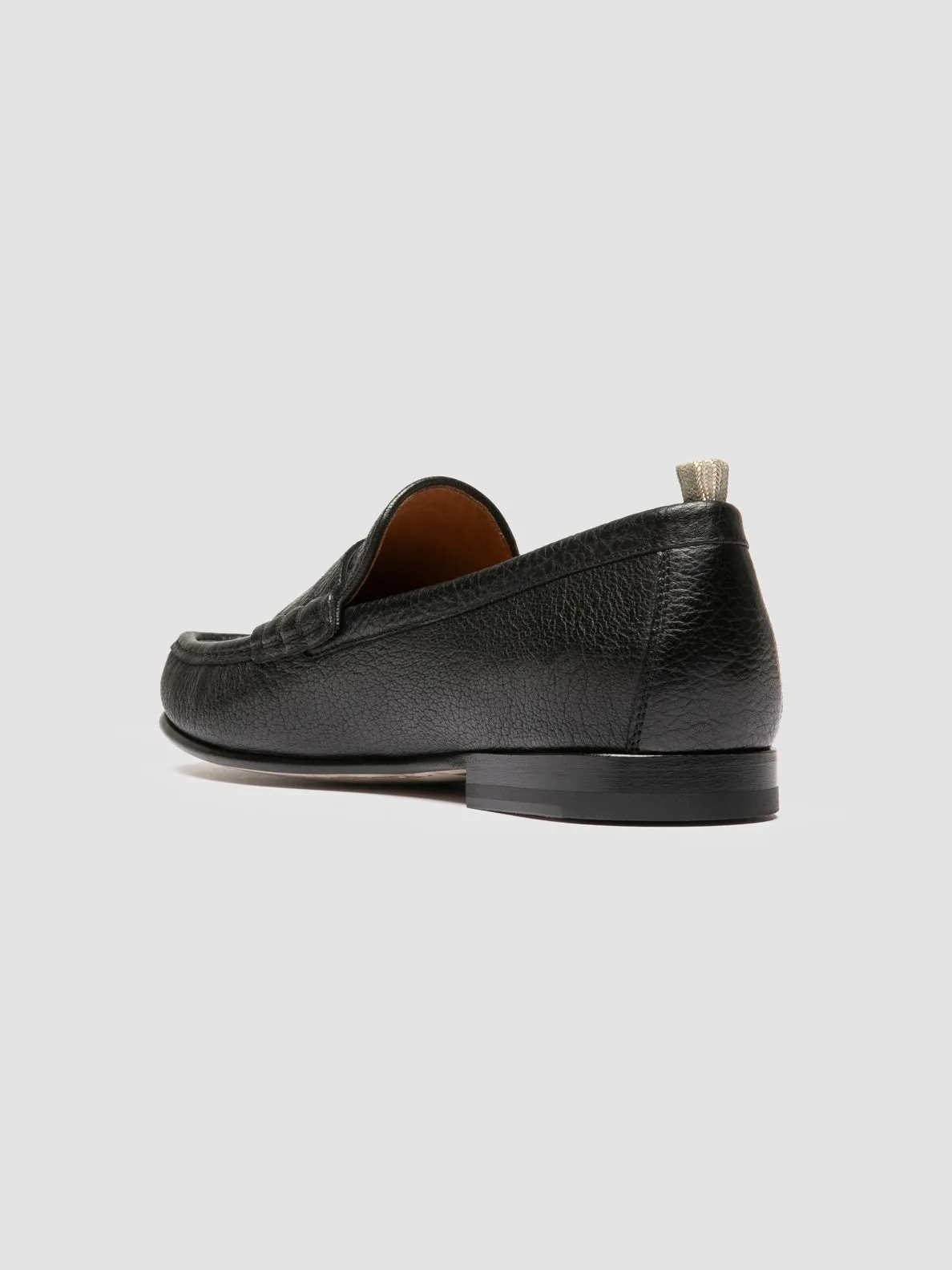 BALFRON 002 - Black Leather Penny Loafer Urban Chic Push Forward