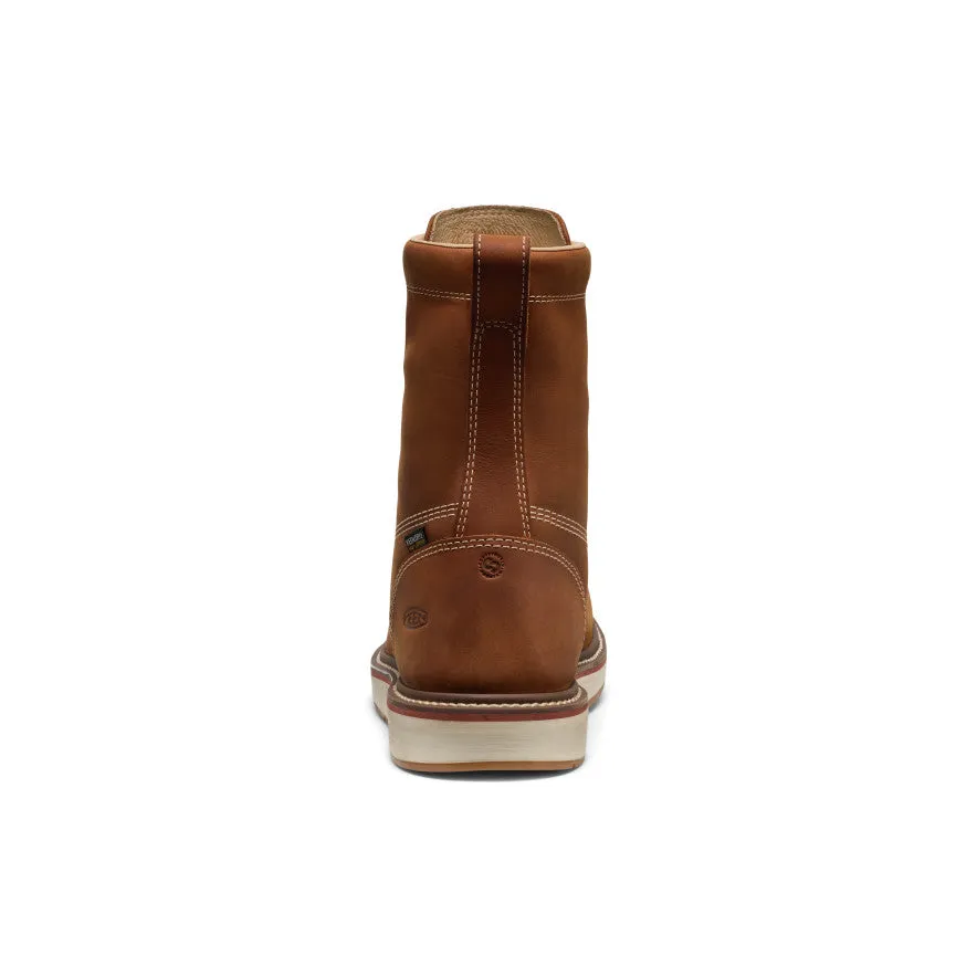 TPU Outsole Men's Liberty 8" Waterproof Boot (Soft Toe)  |  Leather Brown/Birch