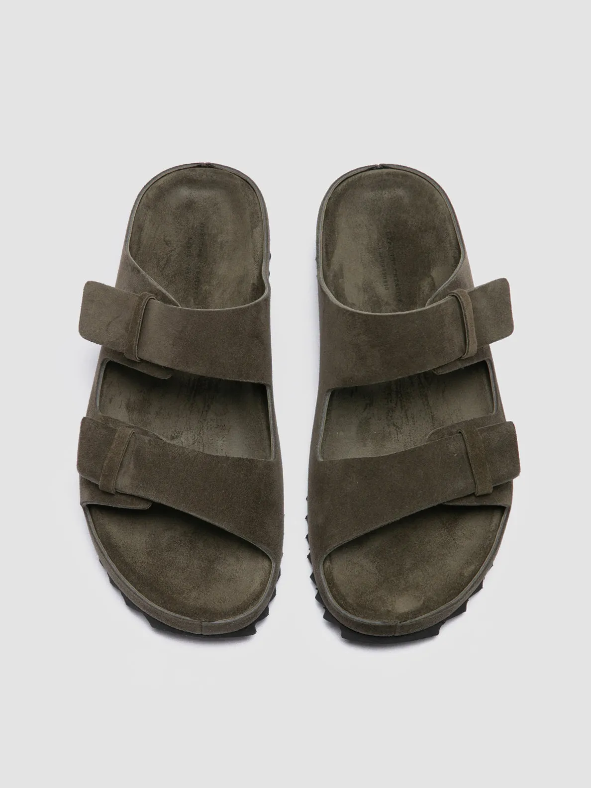 AGORA?? 002 - Green Suede Sandals Exclusive Look Regular Style