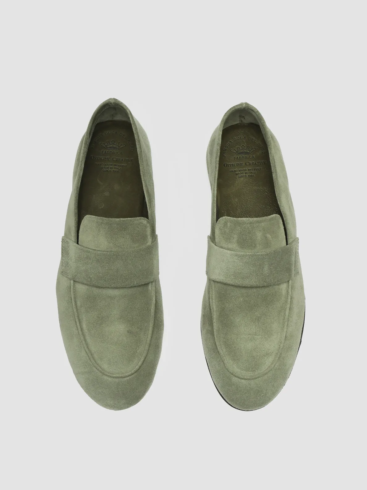 Errand Day BLAIR 001 - Green Suede Loafers
