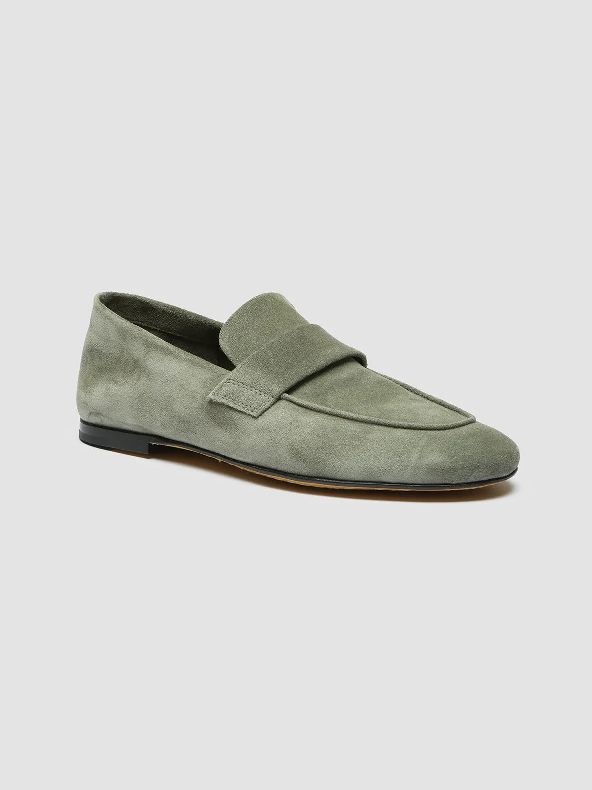 Toe Space BLAIR 001 - Green Suede Loafers