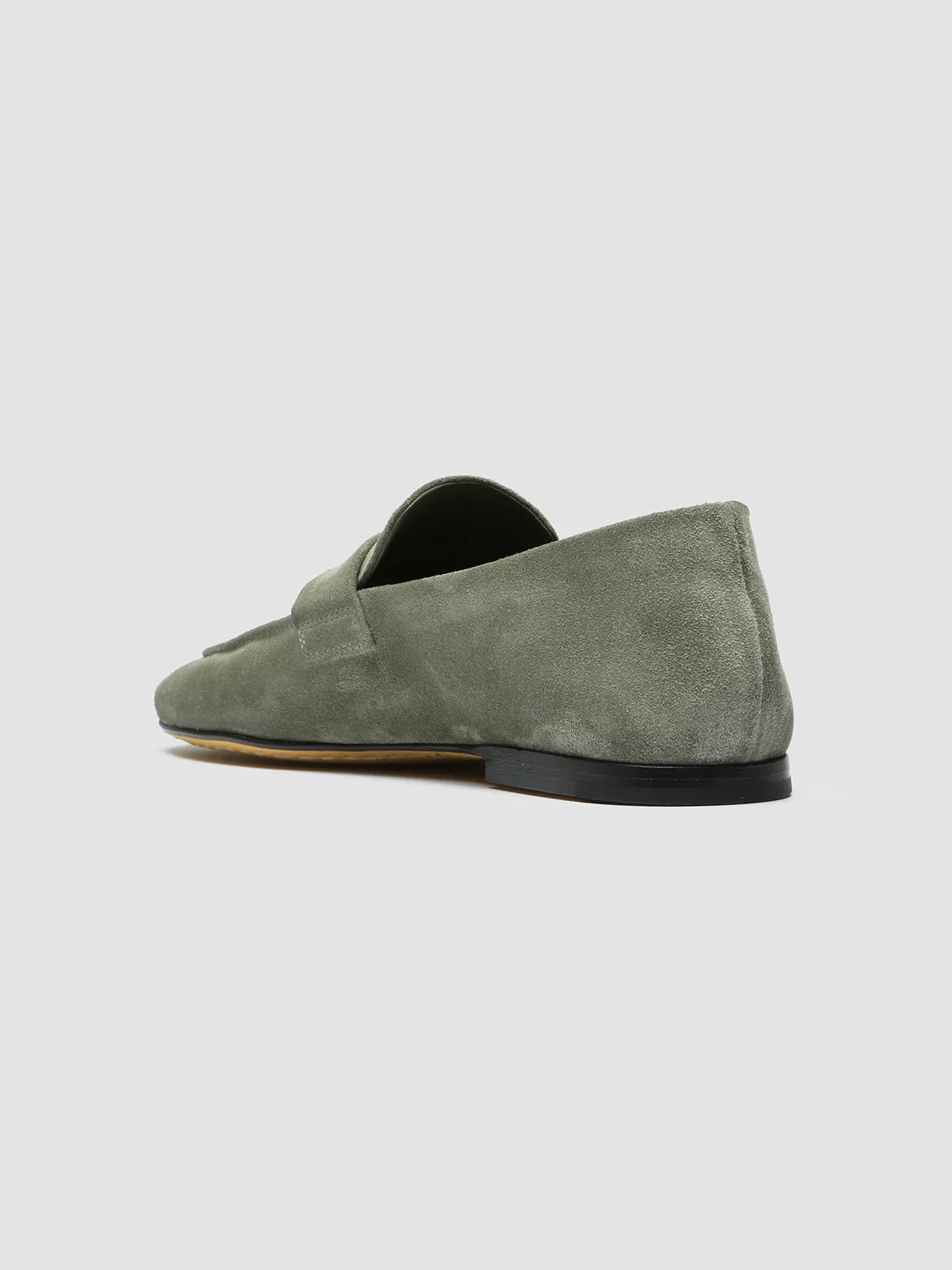 Cloud Step School Pace BLAIR 001 - Green Suede Loafers