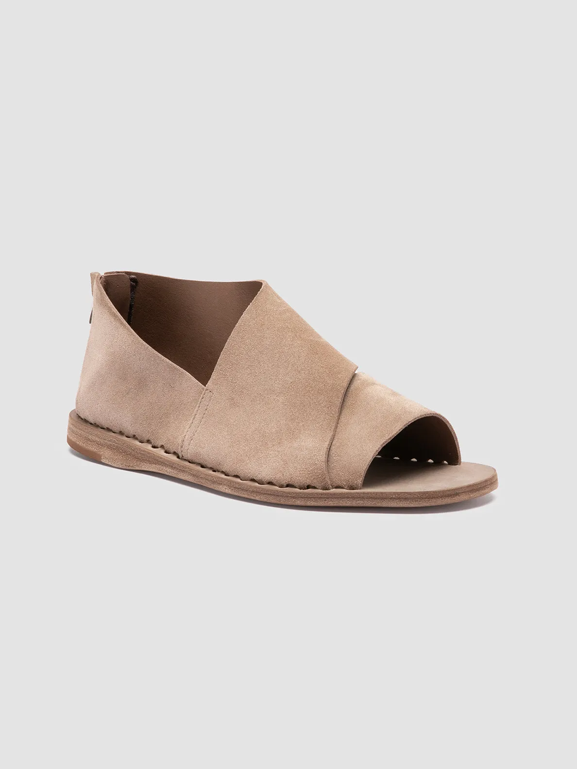 Snack Step Drill Run ITACA 046 - Taupe Suede Peep Toe Shoes
