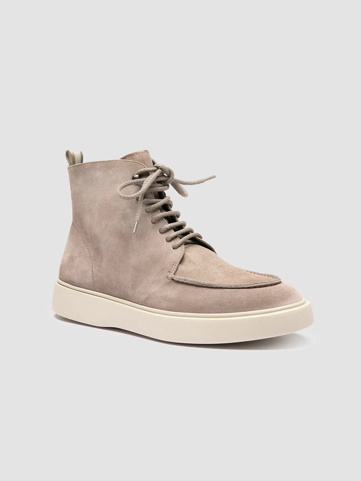 FRAME 004 - Grey Suede Lace-up Boots Padded collar Full-Support