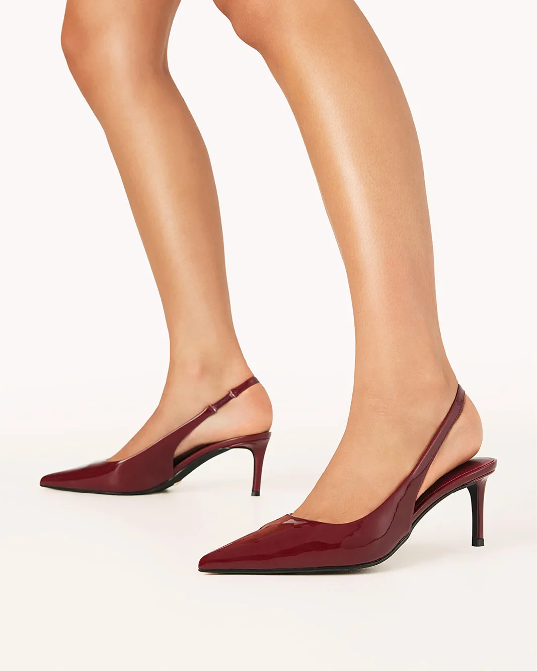 Chic Designer Heels OSKANNA - CHERRY RED PATENT