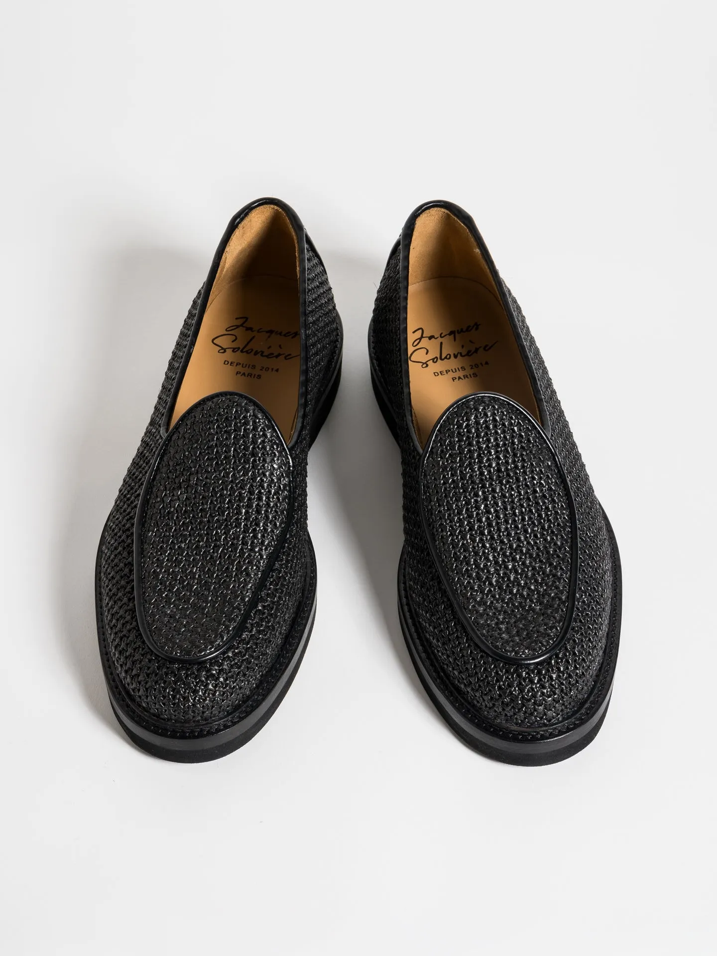 LEX BLACK RAFFIA Support System Relaxed Fit Shoes