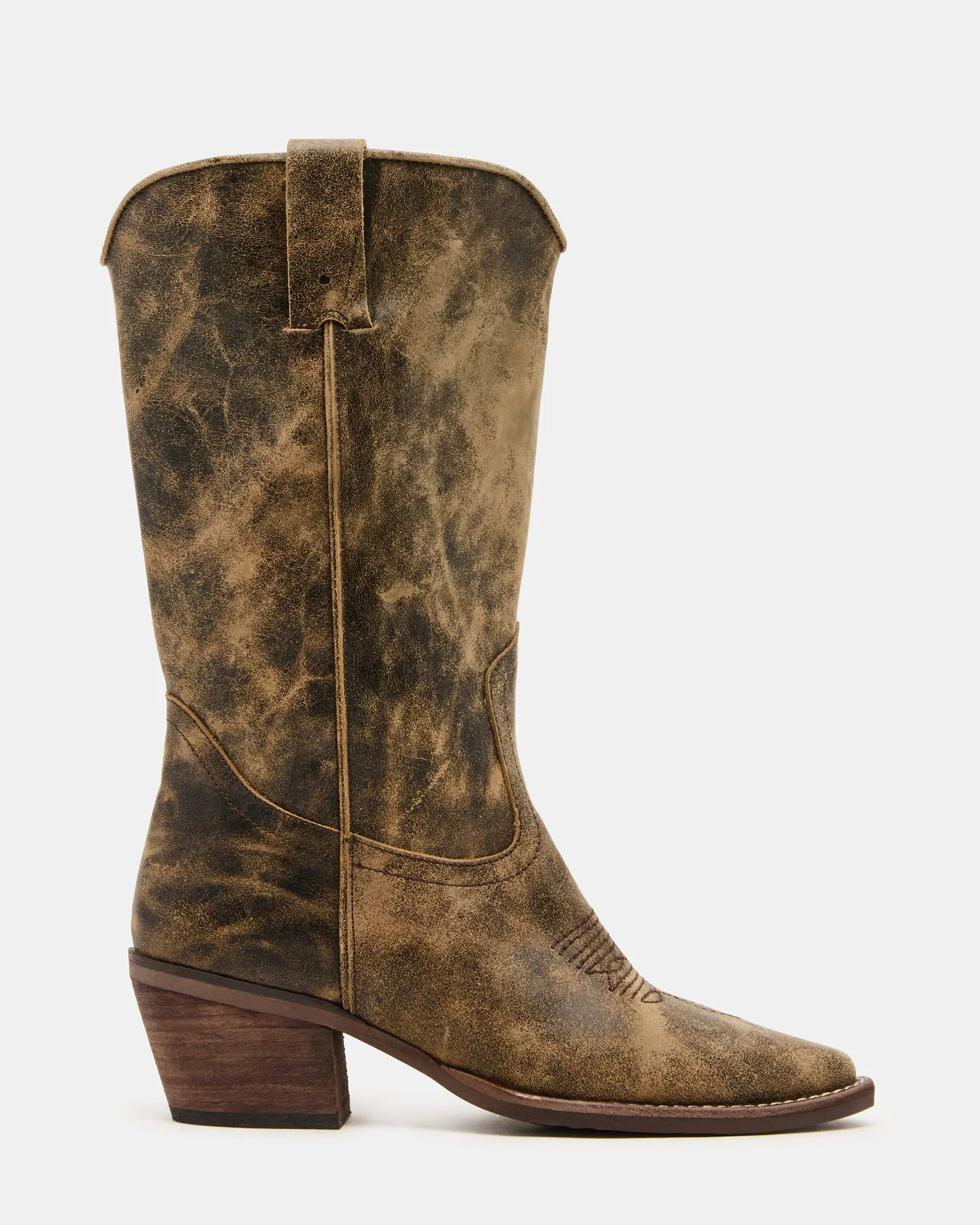 Soft Insole ALBANY BROWN DISTRESSED WIDE CALF