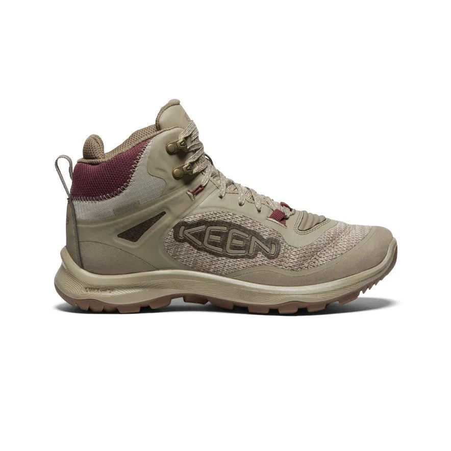 Women's Terradora Flex Waterproof Hiking Boot  |  Plaza Taupe/Windsor Wine Travel purpose Elastic Ankle