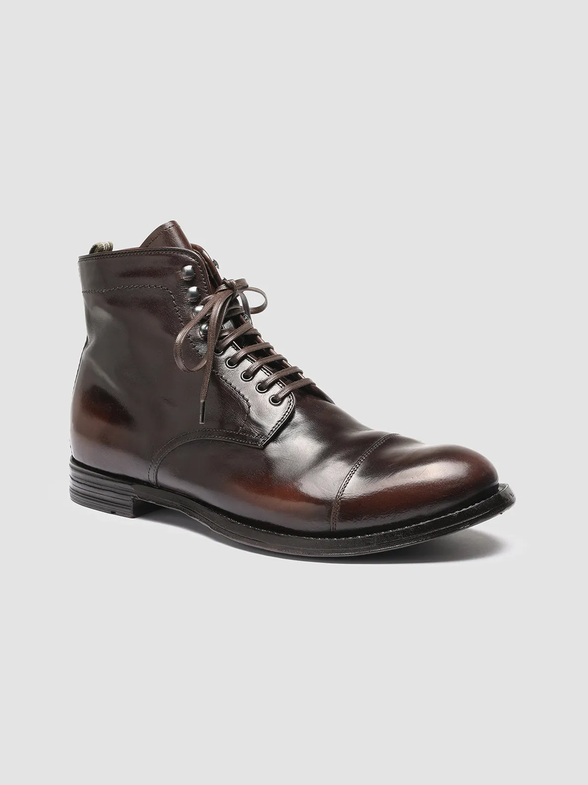ANATOMIA 016 - Dark Brown Leather Ankle Boots Maximum Stability