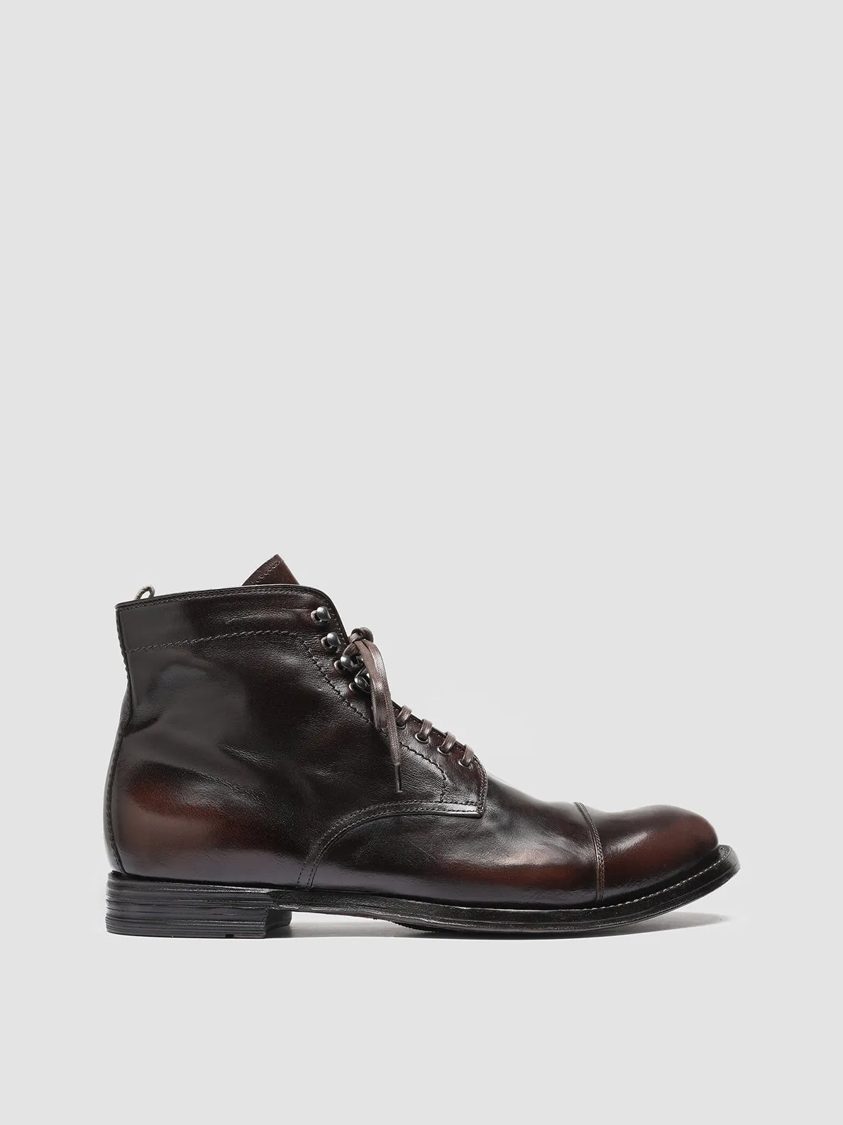 ANATOMIA 016 - Dark Brown Leather Ankle Boots Outdoor Vibes Ground Feel
