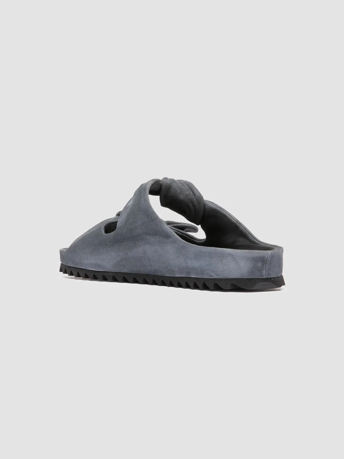 Hook And Loop Pet Hike PELAGIE 021 - Blue Suede Slide Sandals
