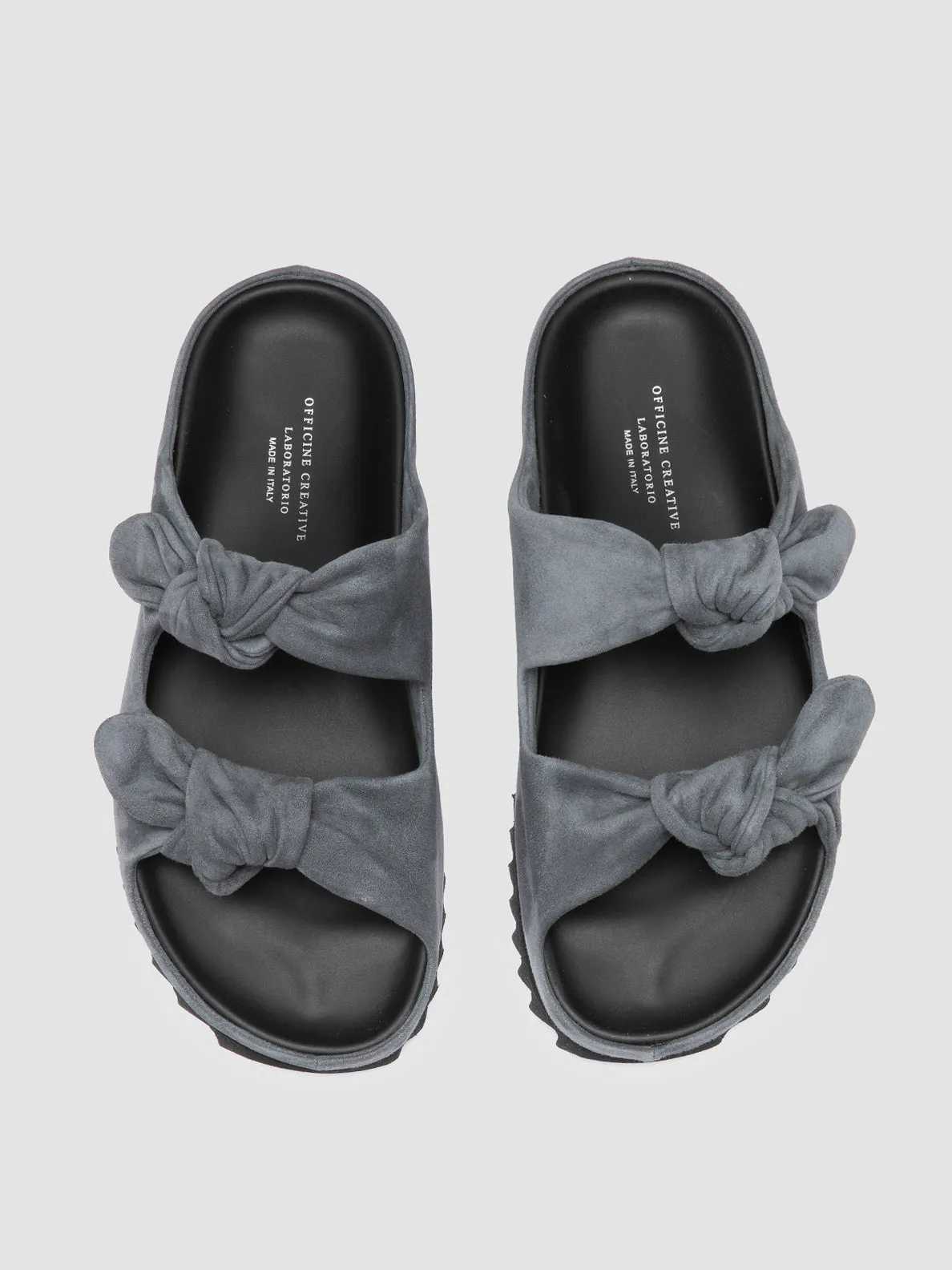 PELAGIE 021 - Blue Suede Slide Sandals Ultra Breathable