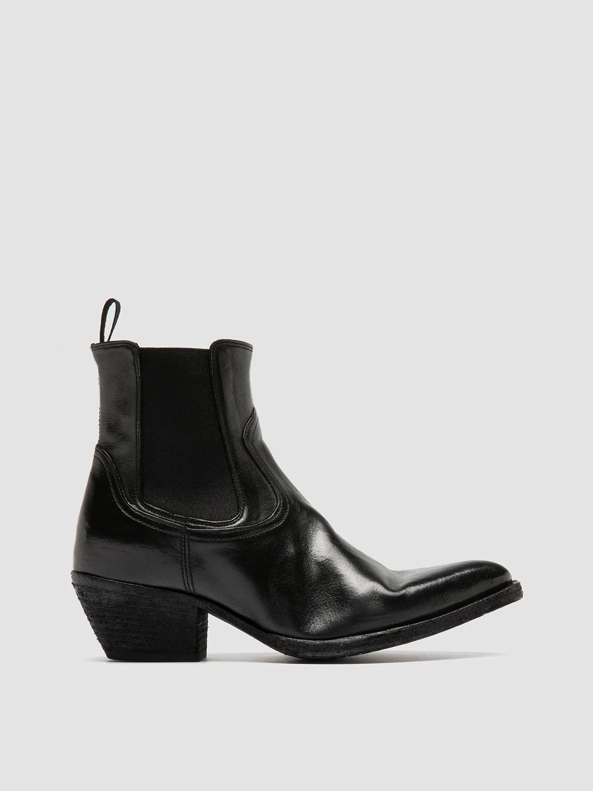 WANDA DD 102 - Black Leather Chelsea Boots Bridge Trek Ocean Path