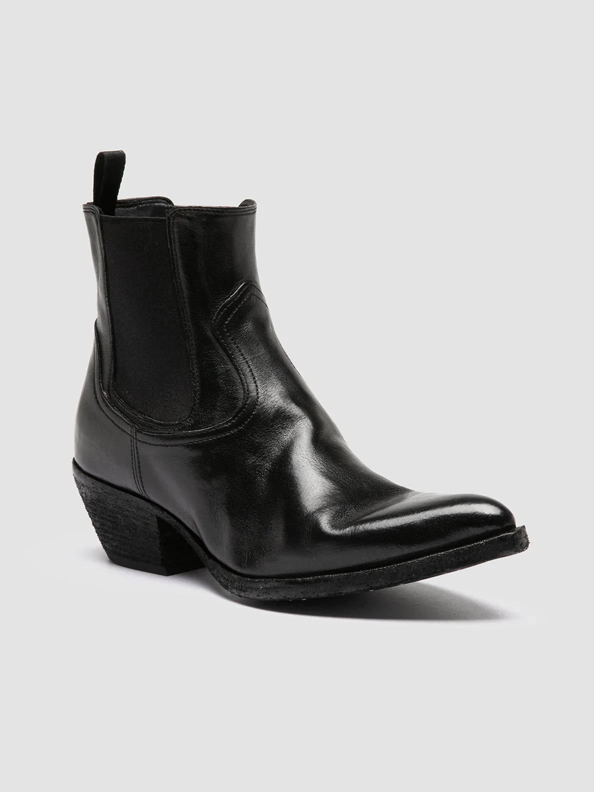 WANDA DD 102 - Black Leather Chelsea Boots Friend Out Breathable Comfort