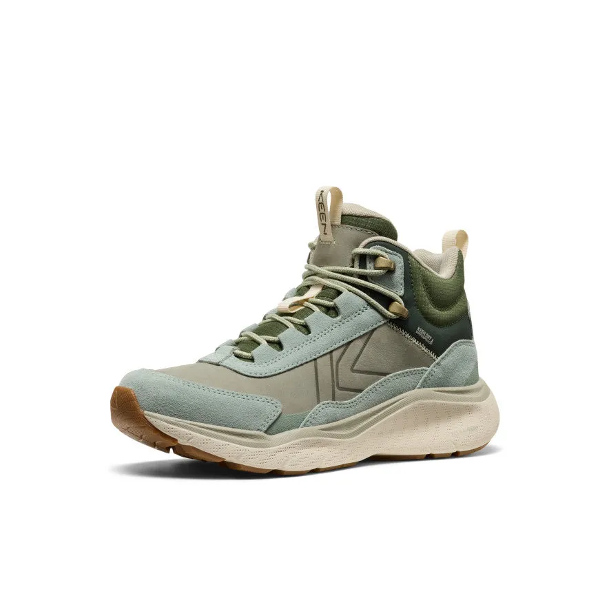 Urban Casual Adventure Ready Women's Leiki Waterproof Leather Hiking Boot  |  Iceberg Green/Bronze Green