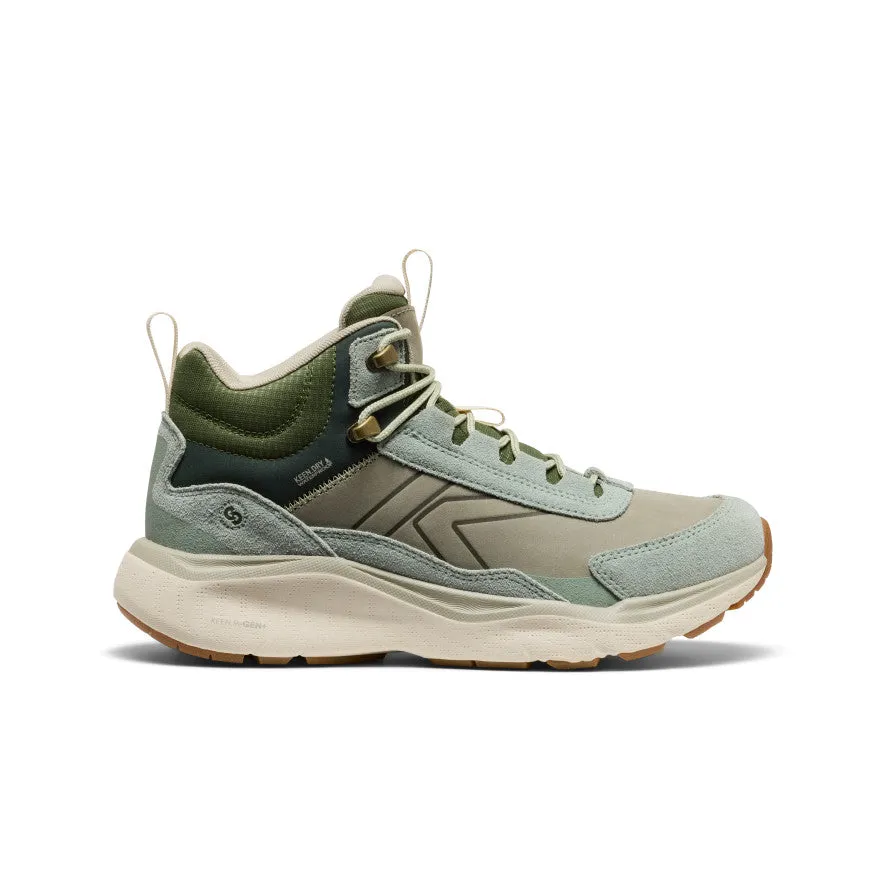 Women's Leiki Waterproof Leather Hiking Boot  |  Iceberg Green/Bronze Green Breathable Uppers Low Maintenance