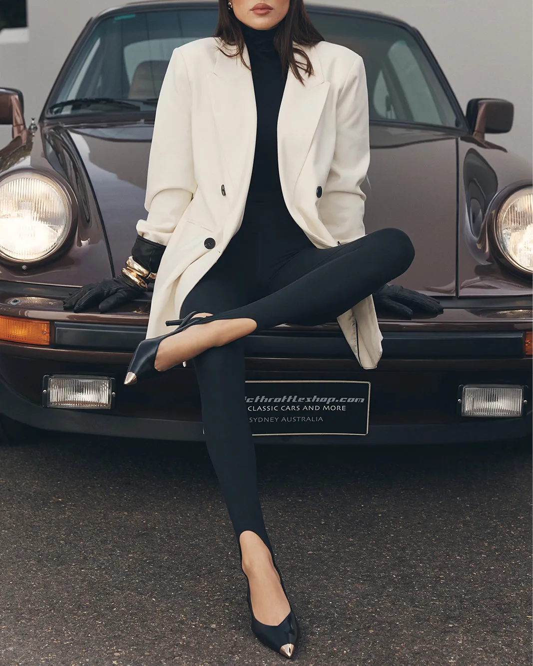 Casual Office Heels LEONIE - BLACK SHINE