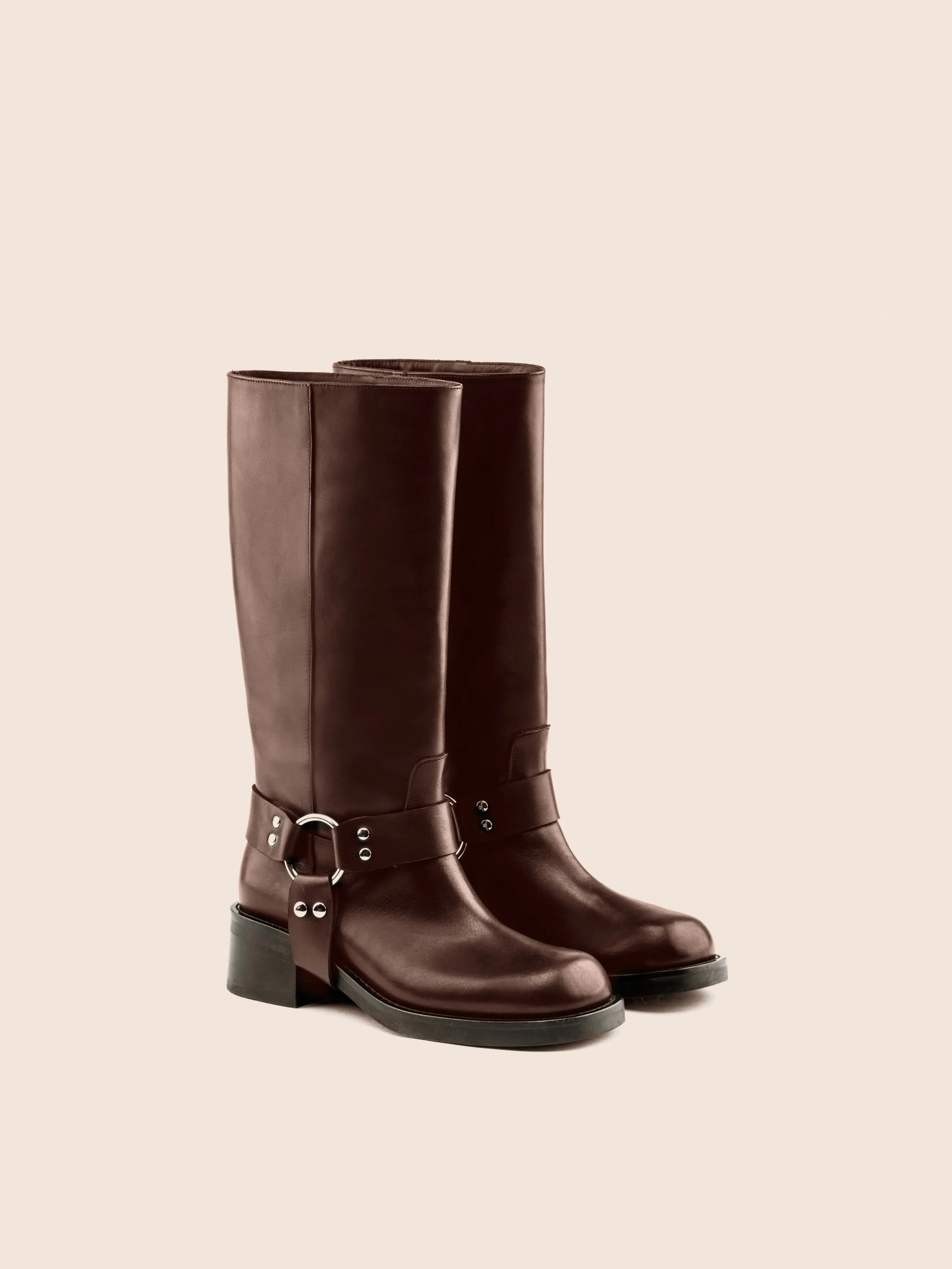 Lucca Brown Boot Smooth Texture