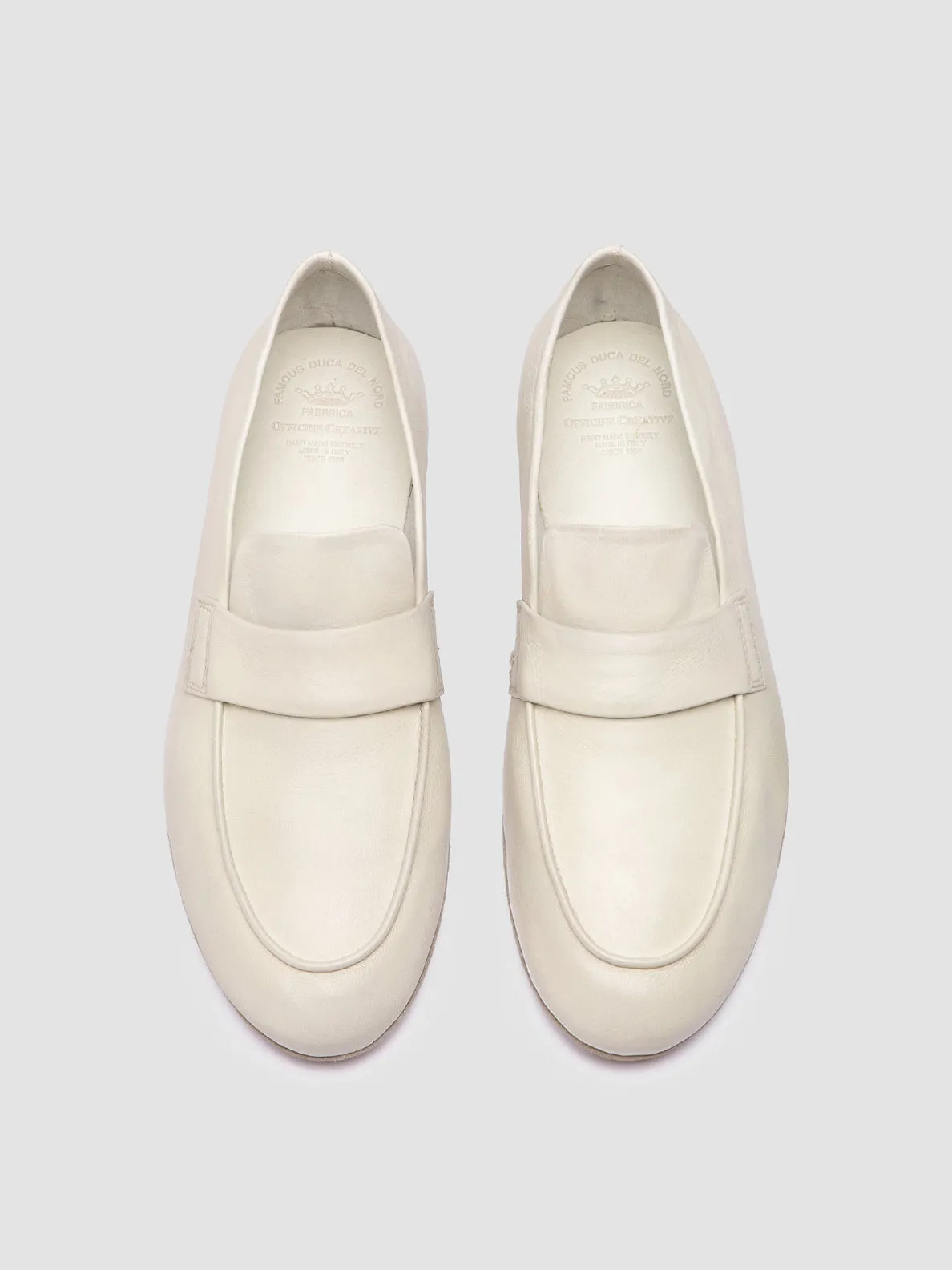 Kick Hike Quick lace BLAIR DD 001 - White Leather Penny Loafers