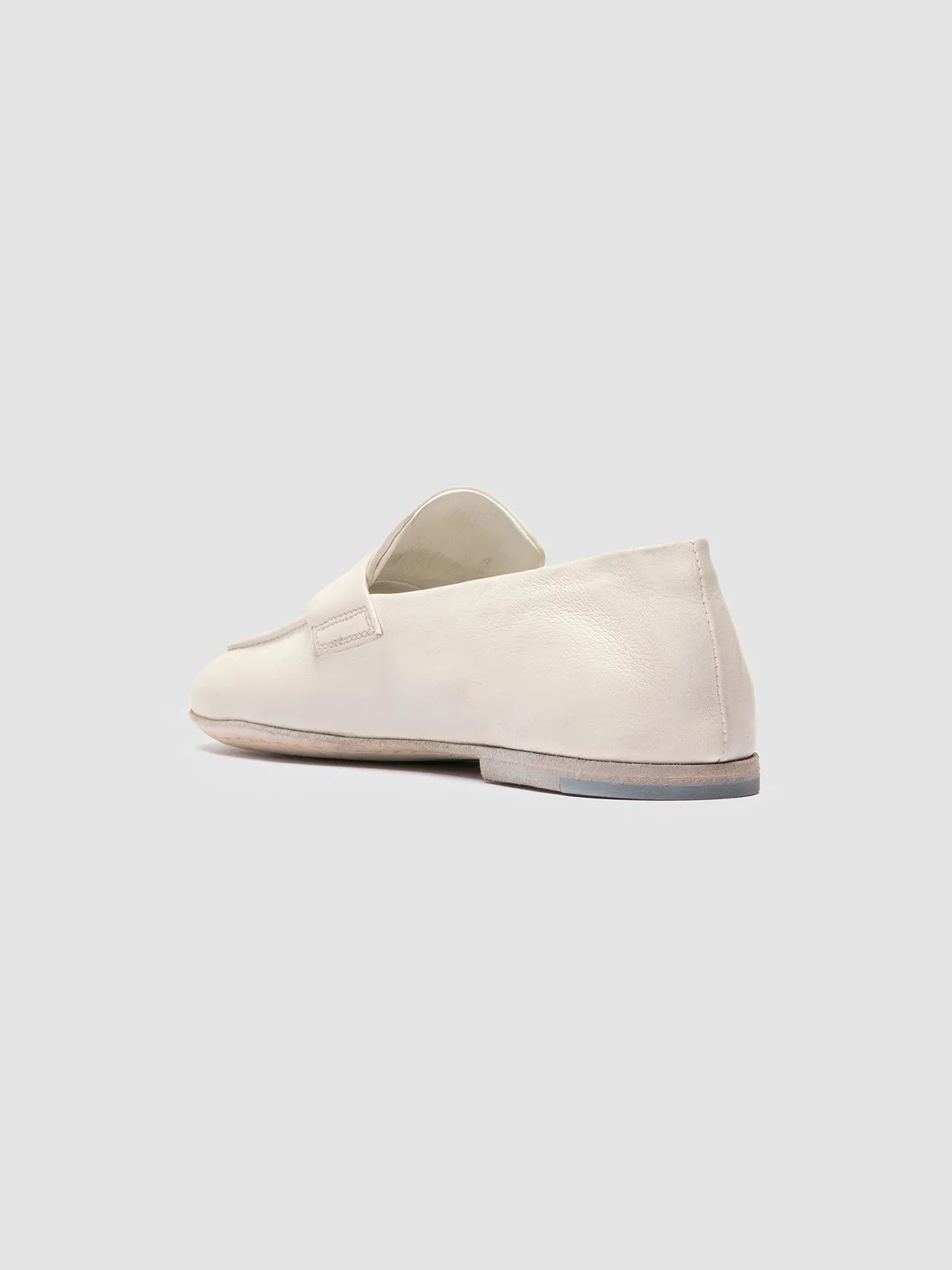 Simple Style BLAIR DD 001 - White Leather Penny Loafers