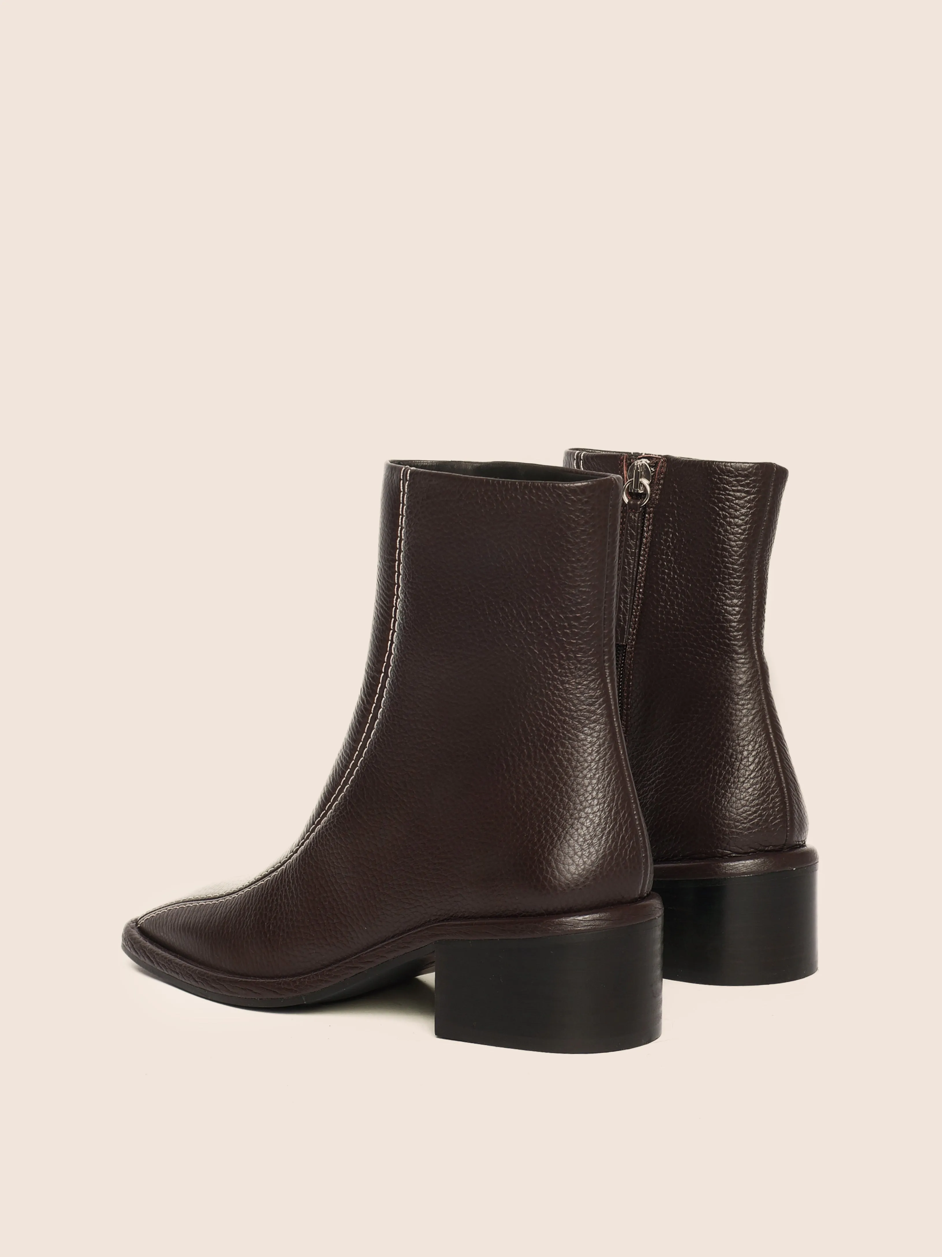 Sevilla Brown Boot Side zipper Mountain Side