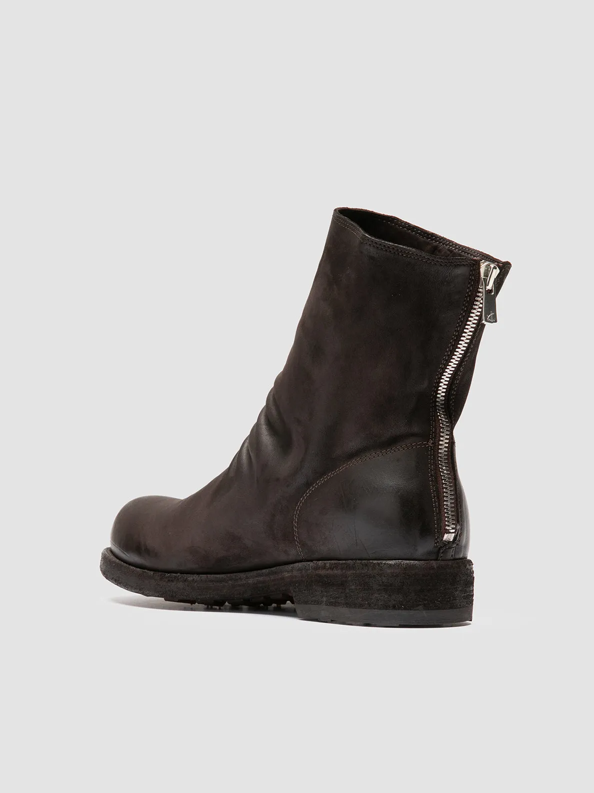 BULLA DD 103 - Brown Leather Zipped Boots Day Fit