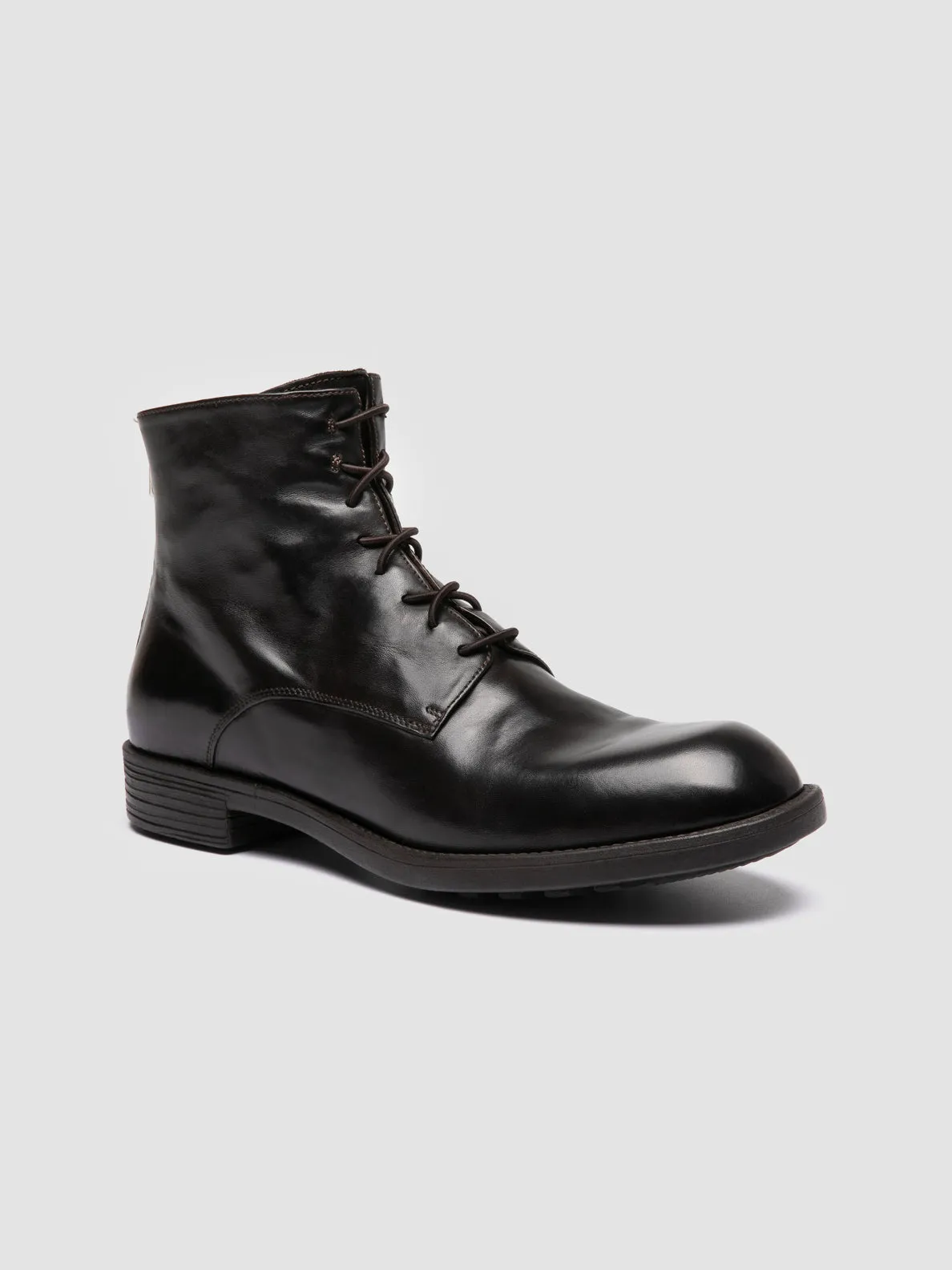 DIARY 010 - Brown Leather Zipped Boots Easy Cushioning Unique ease